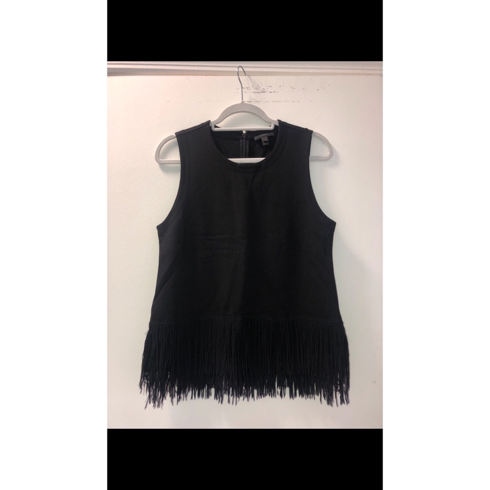 Black J. Crew Tank with Detail